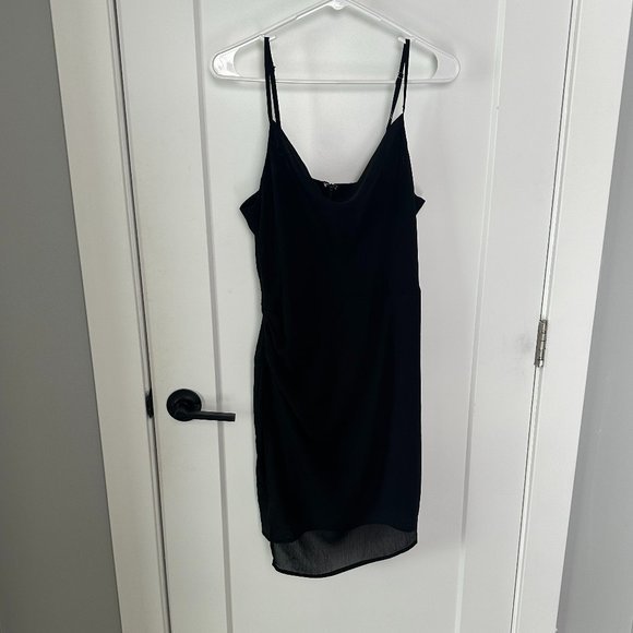 Little Black Dress Cowl Neck Mini Size Large Bachelorette Dry‎ Goods - Picture 3 of 6